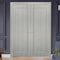 Sartodoors Double French Interior Door, 72" x 80", Gray QUADRO4111DD-KS-72 - alternate 4