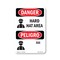 Signmission OSHA Danger Sign, Hard Hat Area Bilingual, 18in X 12in Aluminum, OS-DS-A-1218-VT-1292 OS-DS-A-1218-VT-1292 - alternate 1