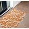 Homeroots 2' X 3' Orange and White Abstract Washable Non Skid Indoor Outdoor Area Rug 559280 - alternate 1
