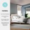 Martha Stewart Flynn Queen Size Solid Wood Platform Bed with Upholstered Base and Headboard, Wood Slat Bottom MG-0900272F-LTB-Q-WH-MS - alternate 2
