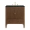 James Martin Vanities Myrrin 30" Single Vanity, Mid-Century Walnut w/ 3 CM Phantome Eclos Top 485-V30-WLT-3PHT - alternate 1