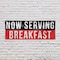 Signmission Now Serving Breakfast, 18 Inch x 48 Inch, Vinyl Banner B-30764 - alternate 2