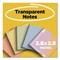 Post-It Transparent Notes, 2.88" x 2.88", Assorted Pastel Colors, 36 Sheets/Pad, 5PK 600-5PASTEL - alternate 4