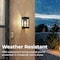 Techko Outdoor Solar Wall Light Edison LED Bulb Aluminum Metal Black Sconce STL-315-1 - alternate 4