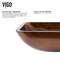 Vigo Donatello Artistic Rubywood Glass 18 in. L x 13 in. W x 4 in. H Rectangular Vessel Bathroom Sink VG07089 - alternate 3