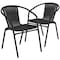 Flash Furniture Lila  Black Rattan Indoor-Outdoor Restaurant Stack Chair, PK2 2-TLH-037-BK-GG - alternate 1