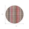 Homeroots 8' Red Pink And Pewter Round Plaid Washable Indoor Outdoor Area Rug 614001 - alternate 3