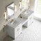 James Martin Vanities Bellshire 84" Dual Vanity Set w/24" Make-Up Counter, Bright White w/3 cm Victorian Silver Silestone 660-VMC84-BW-3VSL - alternate 3