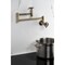 Kingston Brass Wall Mount Pot Filler Faucet, Antique Brass KS8103CG - alternate 2
