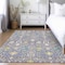 Homeroots 3' X 5' Lavender Blue And Green Oriental Washable Indoor Outdoor Area Rug 598058 - alternate 2