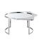 Homeroots 32" Silver Glass And Stainless Steel Round Mirrored Coffee Table 528848 - alternate 3