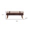 Homeroots 35in Brown Genuine Leather and Solid Wood Upholstered Storage Bench With Cabinet 717472 - alternate 2