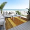 Homeroots 9' X 12' Terra Cotta Gold And Brown Abstract Washable Indoor Outdoor Area Rug 615306 - alternate 3