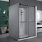 Fab Glass And Mirror Fab Glass Double Sliding Frameless Shower Door for Walk-in Shower Adjustable 44-48in Width X 7 SHPR48X79MB - alternate 3