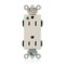 Leviton Straight Blade Receptacle, 5-15R, 15 A, 125V AC, Flush Mount, Self-Grounded M1626-PLT - alternate 1