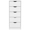Homeroots 18" White Five Drawer Standard Chest 524961 - alternate 4