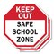 Signmission Keep Out Safe School Zone, 6 inch X 6 inch, Plastic Sign, 2PK OC-P-2PACK-6-77 - alternate 1