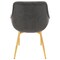 Leisuremod Markley Modern Leather Dining Arm Chair with Gold Metal Legs, Charcoal Black ECG26BL - alternate 2