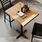 Flash Furniture Bennett 24 in x 30 in Solid Wood Indoor Tabletop in Natural with 22 in x 22 in Bar Height GSF-REC2430-NAT-T2222B-GG - alternate 4