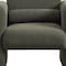 Homeroots 31" Olive Green Boucle Upholstered Arm Chair And Toss Pillow 653115 - alternate 4
