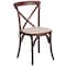 Flash Furniture HERCULES Series Mahogany Cross Back Chair with Cushion, PK2 2-XU-X-MAH-NTC-GG - alternate 3