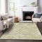 Homeroots 10' X 14' Beige Tan And Ivory Geometric Washable Indoor Outdoor Area Rug 588291 - alternate 2