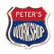 Signmission Peter's Workshop, 12 inch X 12 inch, Plastic Sign, 2PK SHI-P-2PACK-12-489-PETER - alternate 1