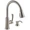 Delta Lakeview Single Handle Pull-Down Kitchen Faucet with Soap Dispenser and ShieldSpray Technology 19963Z-SSSD-DST - alternate 1