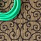 Jonathan Y Madrid Vintage Filigree Textured Weave Black/Khaki 9 ft Square Indoor/Outdoor Area Rug SMB107A-9SQ - alternate 4