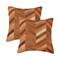 Homeroots Set of Two 18" Tan Chevron Cowhide Throw Pillows, 2PK 544589 - alternate 2