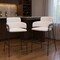 Homeroots Set of Two 30" Cream and Black Faux Shearling and Steel Bar Height Bar Chairs, 2PK 564997 - alternate 3