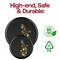 Smarty Had A Party 8.5" Black with Gold Floral Round Plastic Appetizer/Salad Plates, 120PK 228BG-CASE - alternate 4
