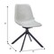 Leisuremod Markley Modern Leather Swival Dining Chair With Metal Legs in Light Grey MSCBL-18-LGR - alternate 5