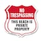 Signmission No Trespassing Shield Sign This Beach Is, 12 inch X 12 inch, Plastic Sign, 2PK SHI-P-2PACK-12-417 - alternate 1
