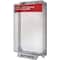 Safety Technology International Universal Stopper Cover, Polycarbonate, Flush Mount, 5 3/8 in W x 8 1/8 in H x 4 in D, Red STI-13020FR - alternate 1