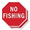 Signmission No Fishing, 10 inch X 10 inch, Aluminum Metal Signs, 2PK OC-A-2PACK-10-80 - alternate 1