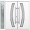 Vdomdoors Steel Double Doors Deux 6500 White Sidelight Exterior Window Stainless Inserts Single Modern Painte DEUX6500DEXD-WS-RH-W72+16 x H80 - alternate 3