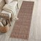 Jonathan Y Orton Distressed Ticking Stripe Non-Slip Machine-Washable Brown/Cream 2 ft. x 8 ft. Runner Rug WSH519B-28 - alternate 1