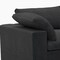Homeroots Black Linen Blend Modular Rectangular Four Piece Corner Sectional 714580 - alternate 2