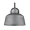 Homeroots Pebbled Gray Bowl Shape Outdoor Wall Light 398478 - alternate 3