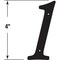 Primeline Tools 4 in. House Number 1, Diecast, Black Finish, PK2 MP4111 - alternate 2