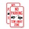 Signmission No Parking Tow Away Zone Tow Truck Symbol, 12'' X 18'' 2 Signs, Heavy Gauge Aluminum, 2PK A-1218-2PACK-23652 - alternate 1
