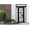 Vdomdoors Front Exterior Prehung FiberGlass Door Clear Glass See-through / Manux 8555 Matte Black Clear Glass MANUX8555EXD-BLK-W30 x H80-LH - alternate 1