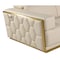 Homeroots 70in Beige And Gold Italian Leather Love Seat 551601 - alternate 4