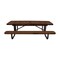 Leisure Craft 8' Standard Picnic Table, Perforated Metal, Portable, Brown T8XPP-PERF-BROWN - alternate 1