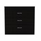 Homeroots 31" Black Three Drawer Dresser 472119 - alternate 1