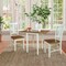 Whitewood Industries Rectangular Small Dual Drop Leaf Dining Table W/ 2 San Remo Chairs, 36 in W, 29 in L, 22 in H K79-2236D-C10-2 - alternate 2