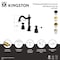 Kingston Brass Widespread Bathroom Faucet with Brass Pop-Up, Matte Black KB1970BPL - alternate 2