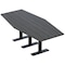Skutchi Designs 8ft Hexagon Conference Table With Power | Harmony Series | 8 Person Meeting Room Table HAR-HEX.IR-48X96-T.BK-WA7949-NA - alternate 1