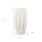 Homeroots 24" Cream Cylinder Ceramic Sculptural Waves Table Vase 608346 - alternate 3